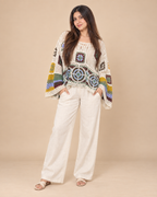 Multicolour Granny Square Crochet Top