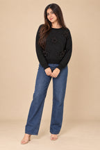 Midnight Textured Knit Top