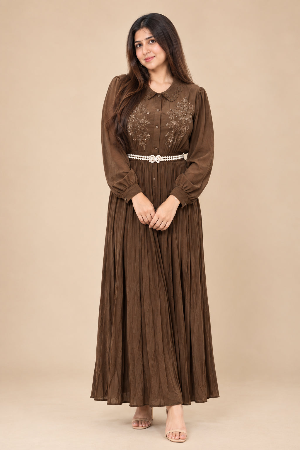 Long Skirt with Belt