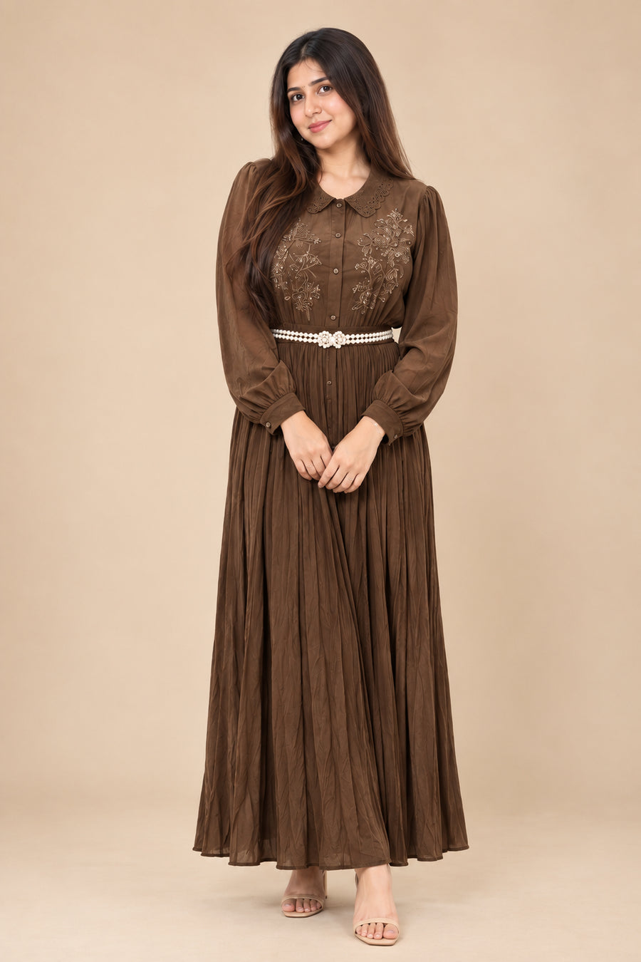 Long Skirt with Belt