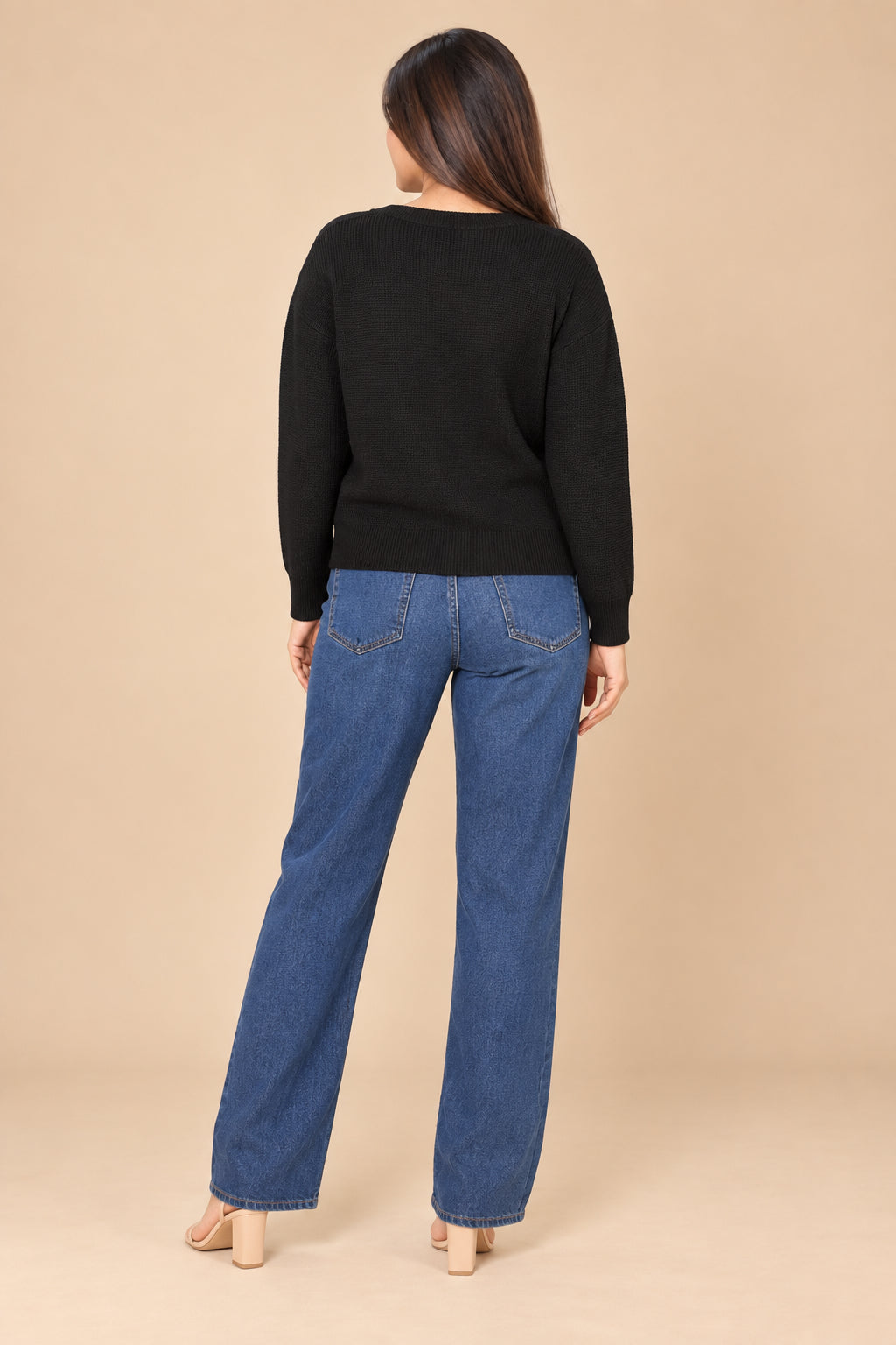 Midnight Textured Knit Top