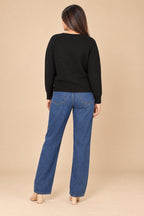 Midnight Textured Knit Top