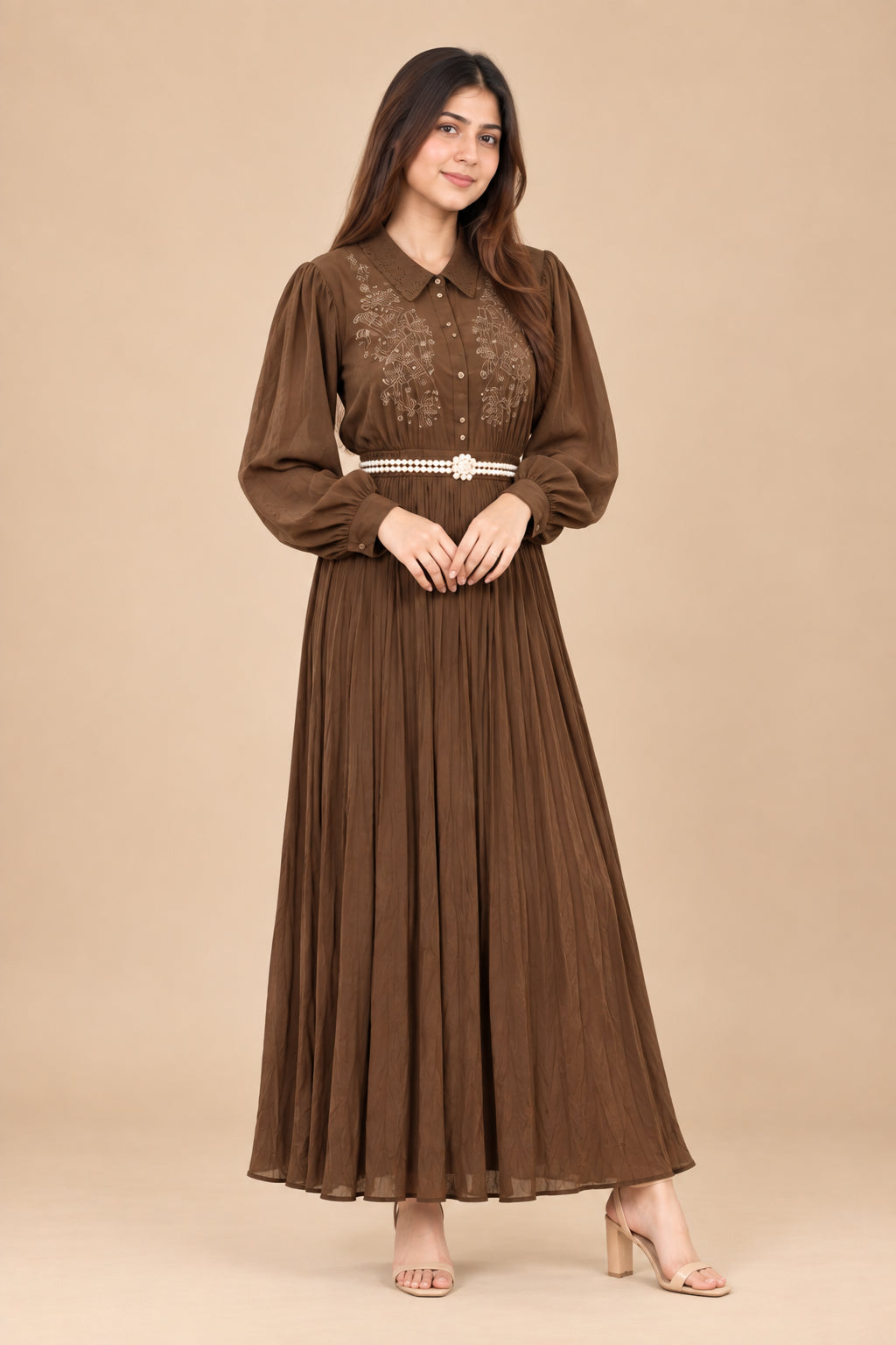 Long Skirt with Belt