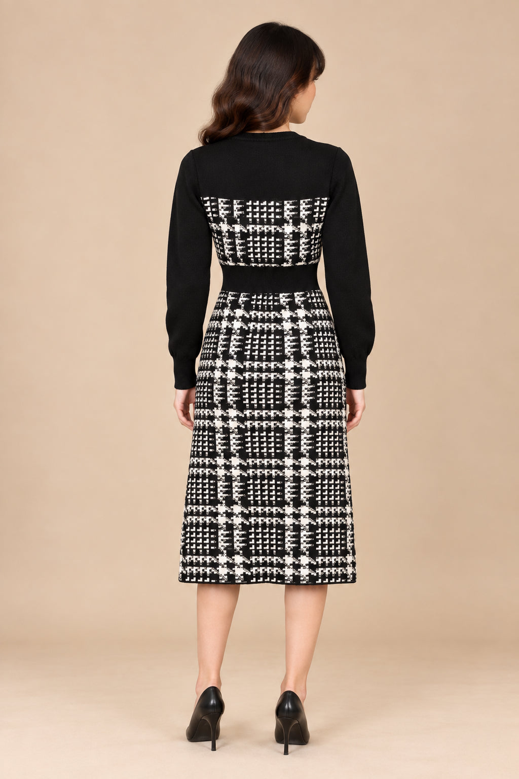 Monochrome Heritage Knit Dress