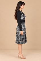 Monochrome Heritage Knit Dress