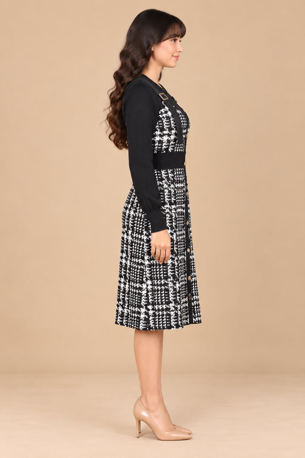 Monochrome Heritage Knit Dress