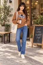 Mocha Café Graphic Sweatshirt