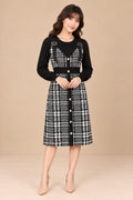 Monochrome Heritage Knit Dress