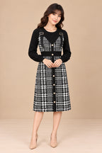 Monochrome Heritage Knit Dress