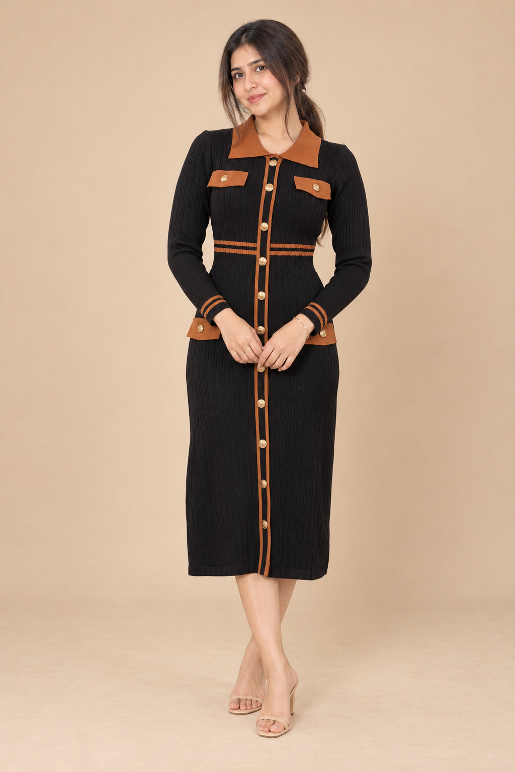 Verona Contrast Trim Mini Dress
