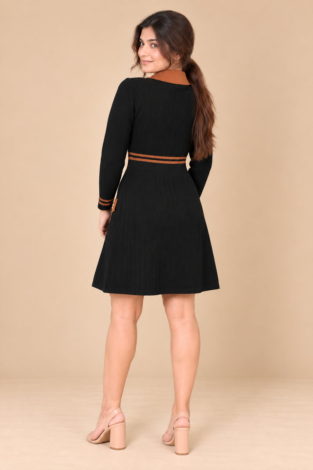 Verona Contrast Trim Mini Dress