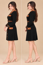 Verona Contrast Trim Mini Dress