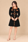 Verona Contrast Trim Mini Dress