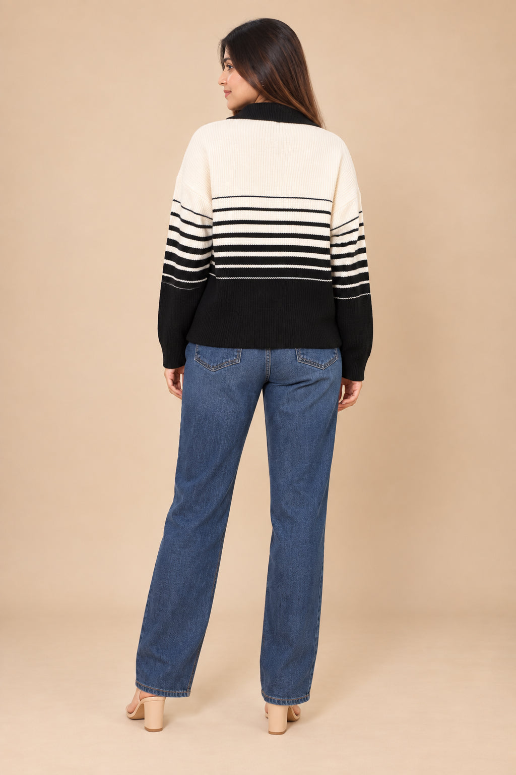 Riviera Monochrome Stripe Knit