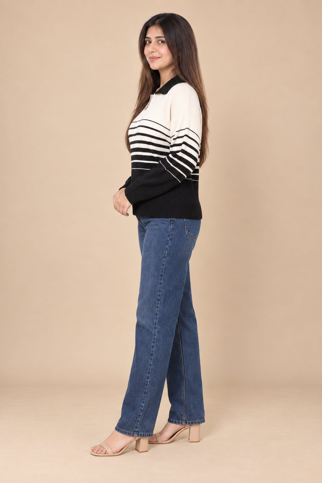 Riviera Monochrome Stripe Knit
