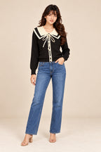 Paris Bow Tie Knit Top