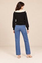 Paris Bow Tie Knit Top