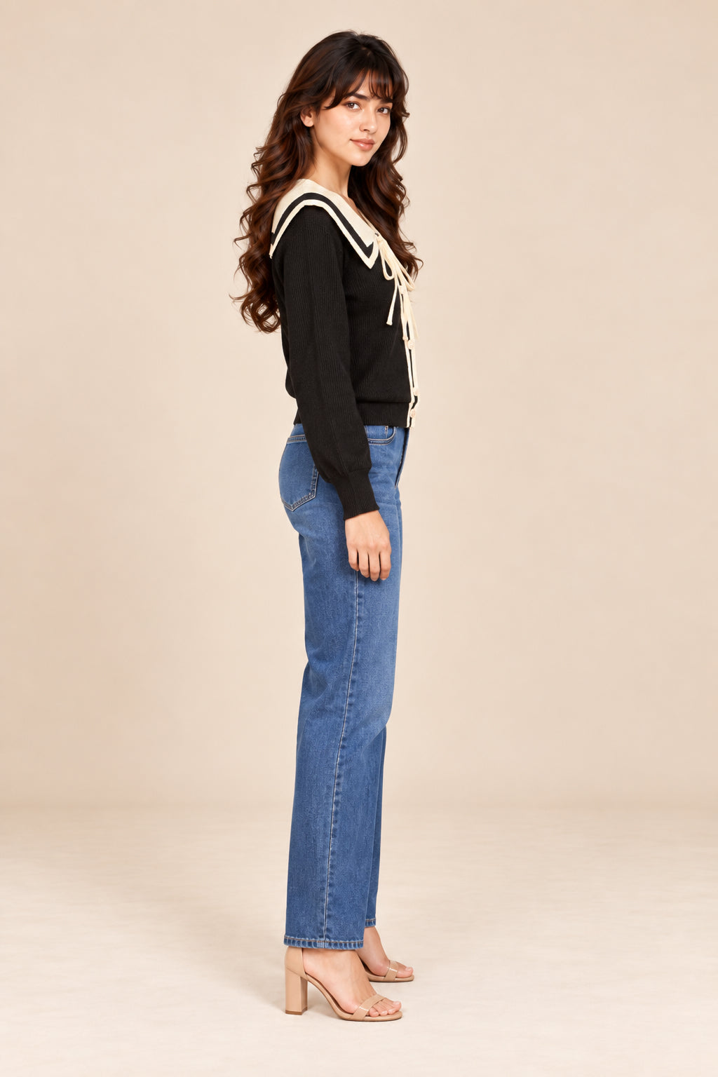 Paris Bow Tie Knit Top
